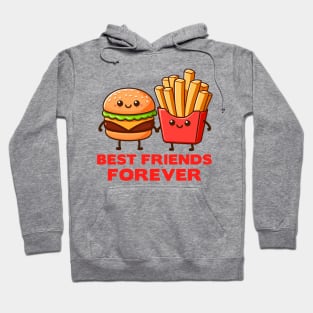 Hamburger and French Fries Best Friends Forever Hoodie